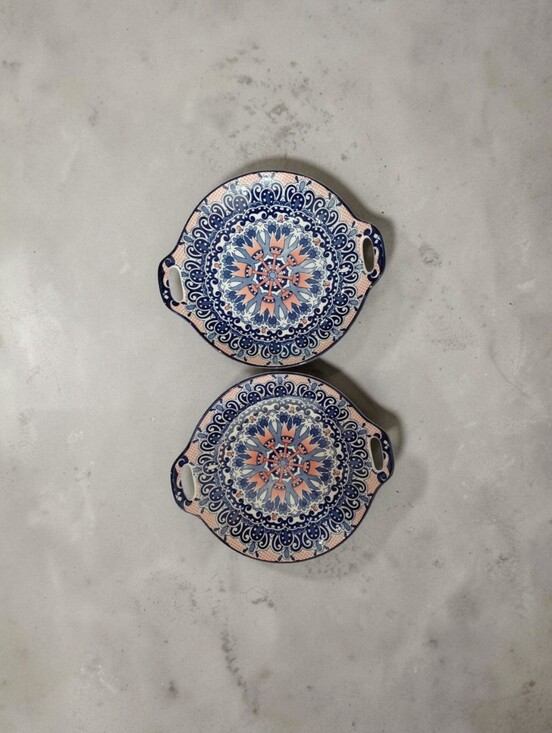 no lable Other - New Set Of 2 Bohemain Designed Individual Bakimg Dishs.